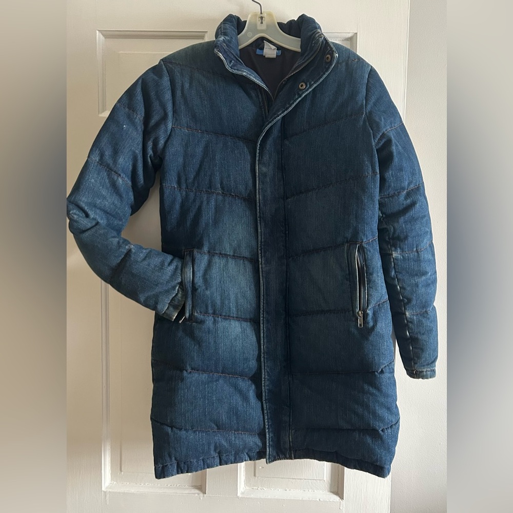 dELiA*s Denim Blue Puffer Jacket Parka Vintage and AMAZING